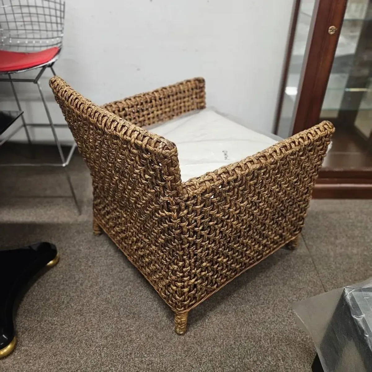 Armchair with actual wood Rattan - Image 2