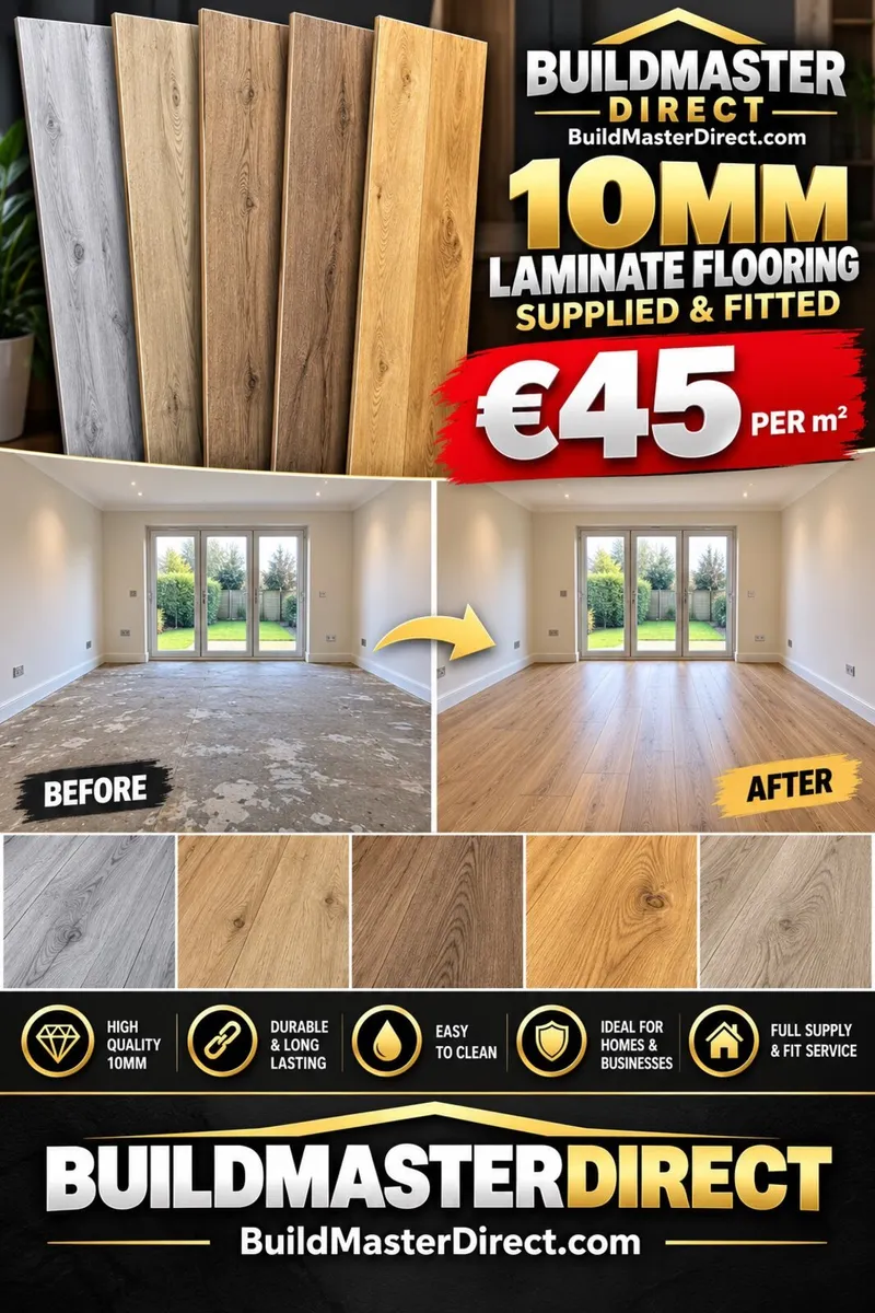 10MM LAMINATE FLOORING – FULLY SUPPLIED & FITTED! - Image 1