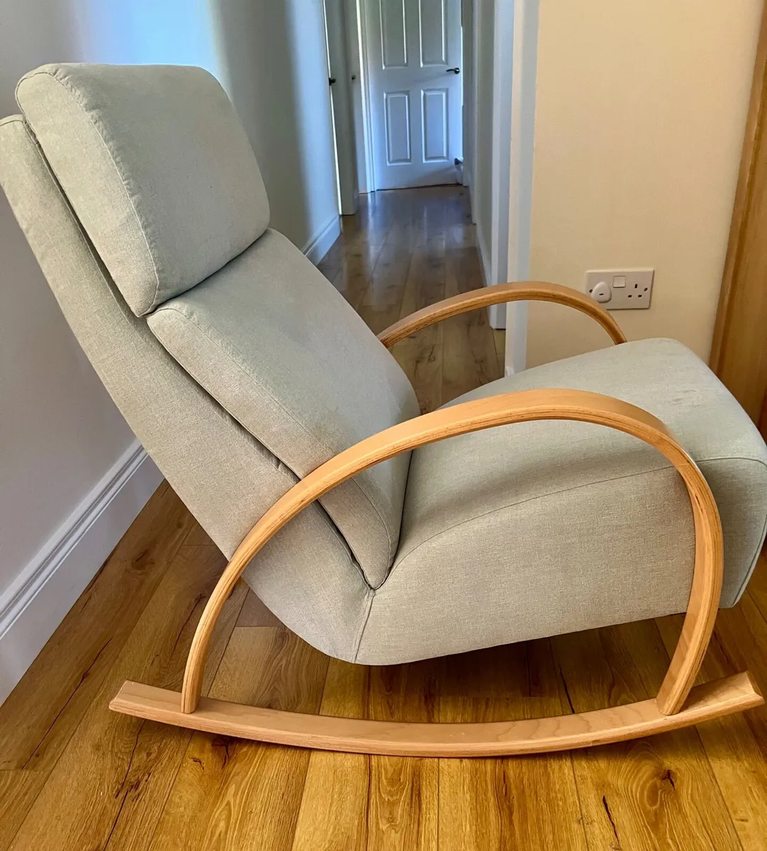 Rocking Chair - Green/Wood fmodern. - Image 1