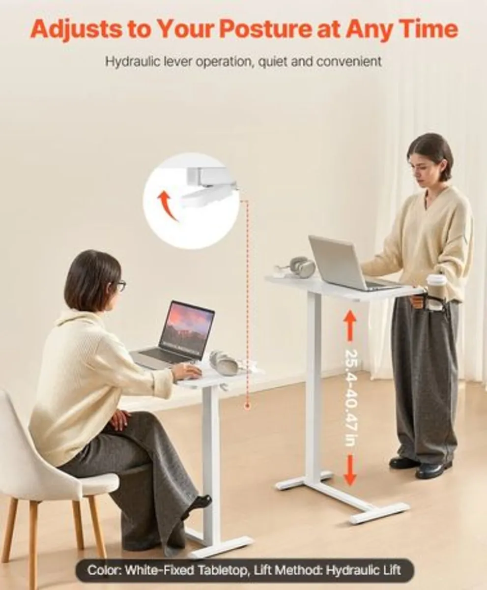 Overbed Table, Mobile Bed Side Table with 4 Hidde - Image 3