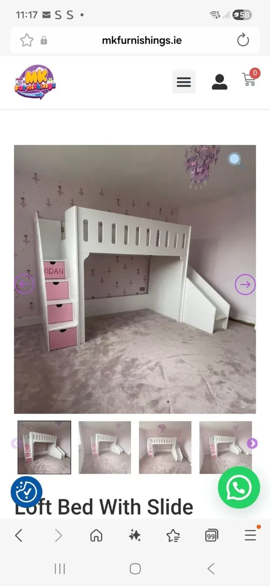 Childrens high rise bed - Image 3