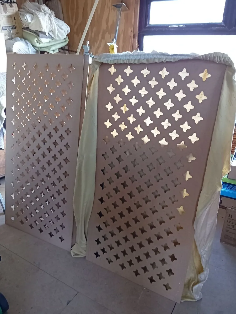 3 MDF RADIATOR COVER SCREENING PANELS GRILLE SHEET - Image 1