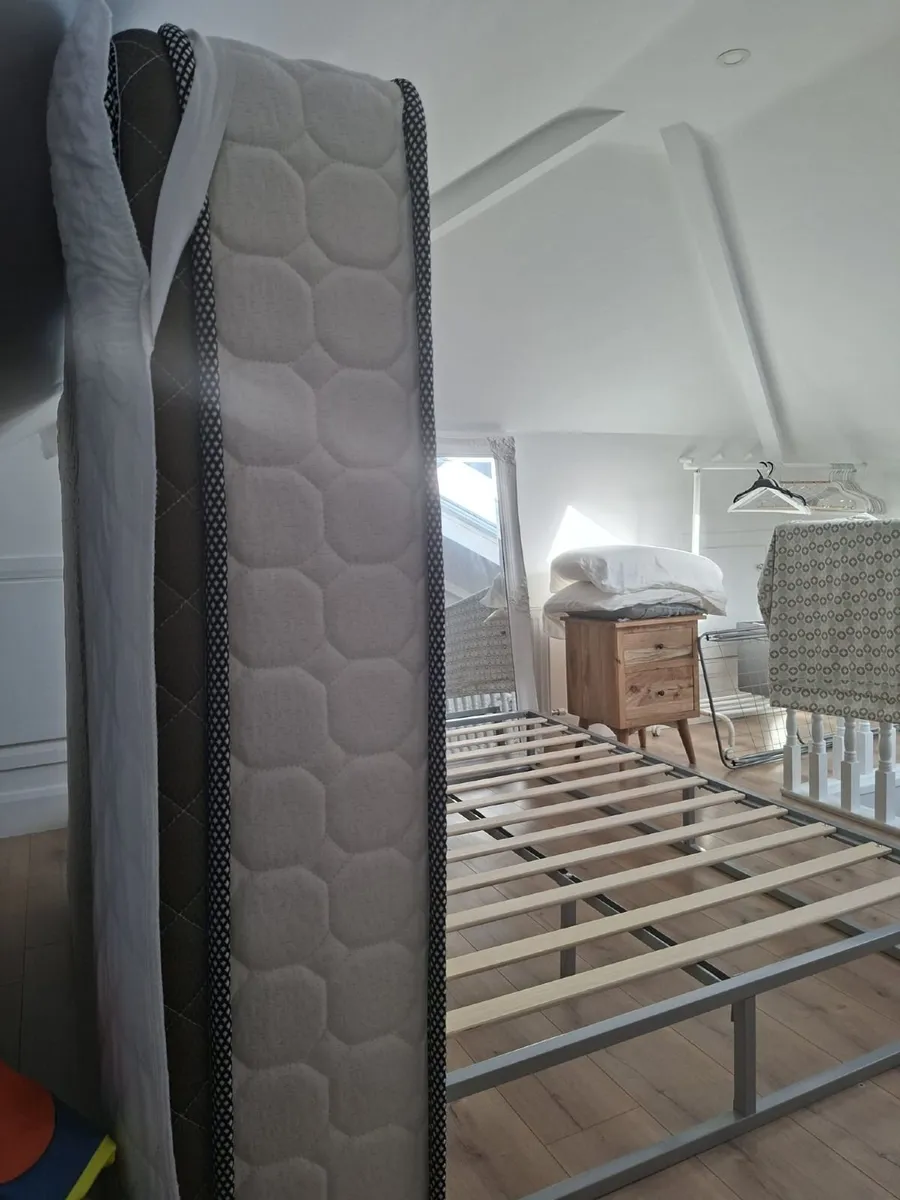 Metal Double Bed Frame + Pillow-Top Pocket Sprung - Image 3