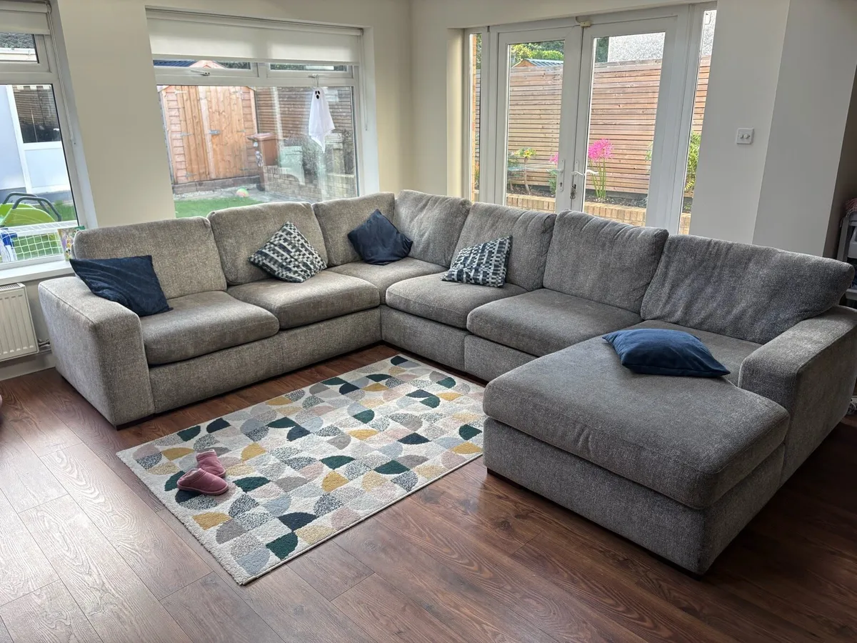 Grey L-Shaped sofa (Gotham) - Image 1