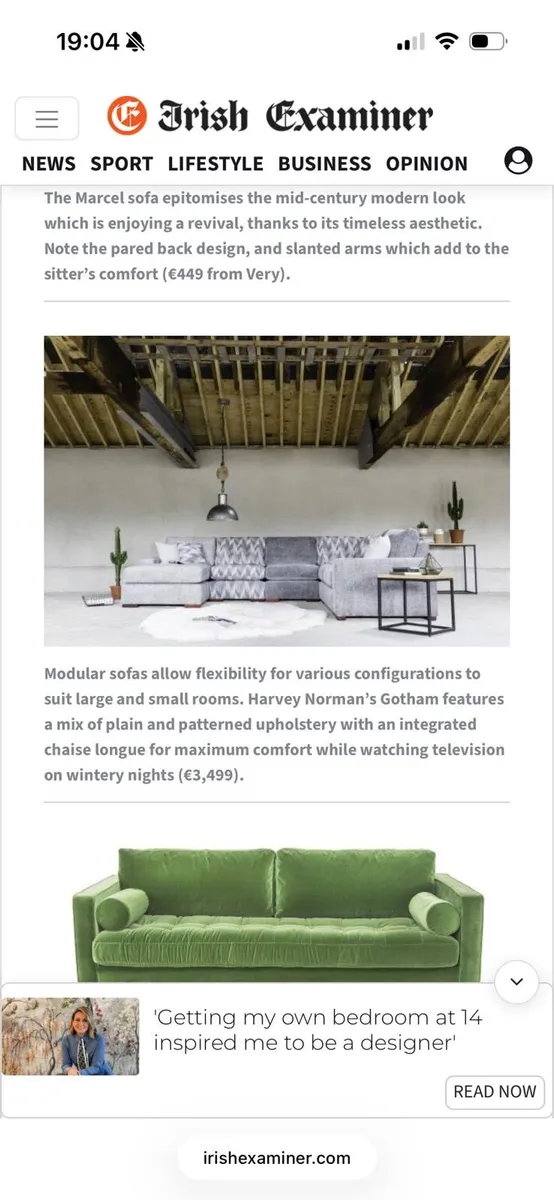Grey L-Shaped sofa (Gotham) - Image 4