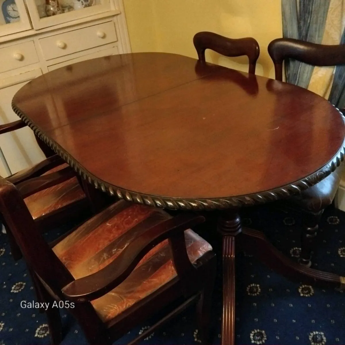 Antique table and chairs - Image 1