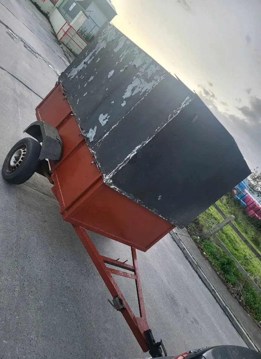 7x4 Steel builders trailer 2 new tyres top  come o - Image 1