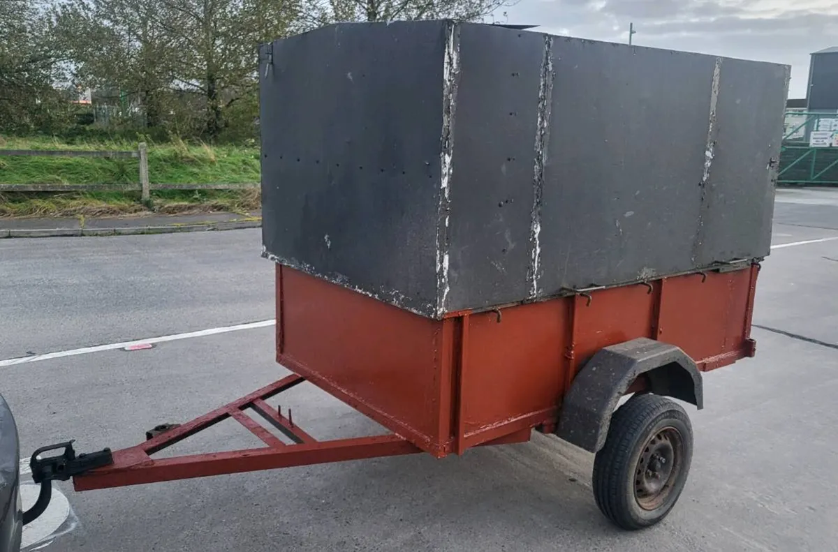 7x4 Steel builders trailer 2 new tyres top  come o - Image 2