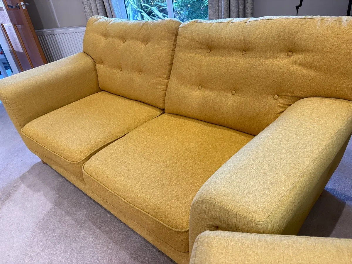 Yellow 2 seater couch - Image 2