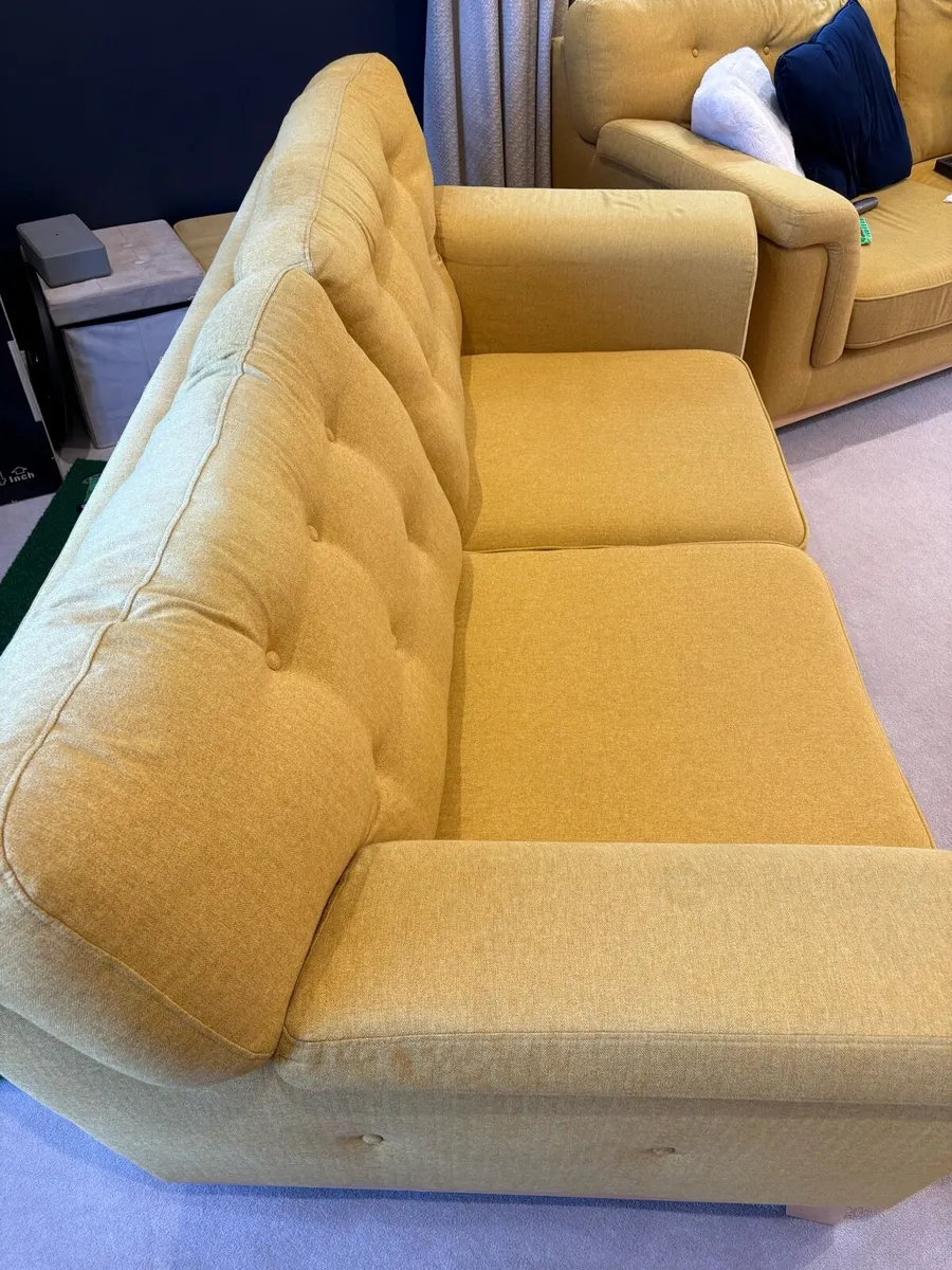 Yellow 2 seater couch - Image 4