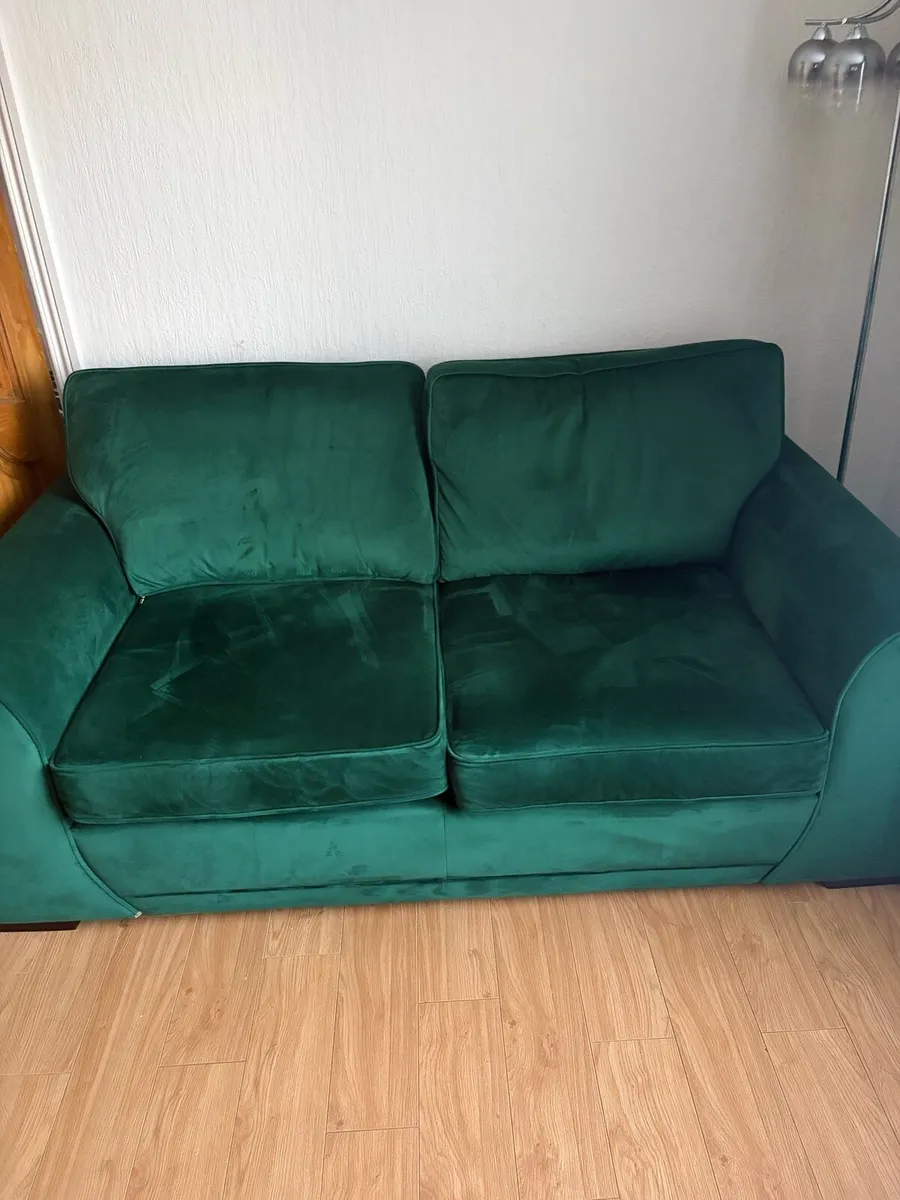 Large 2 seater velvet sofa - Image 4
