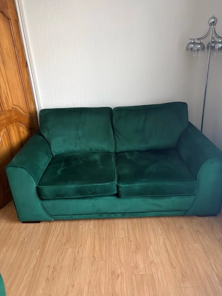 Large 2 seater velvet sofa - Image 1