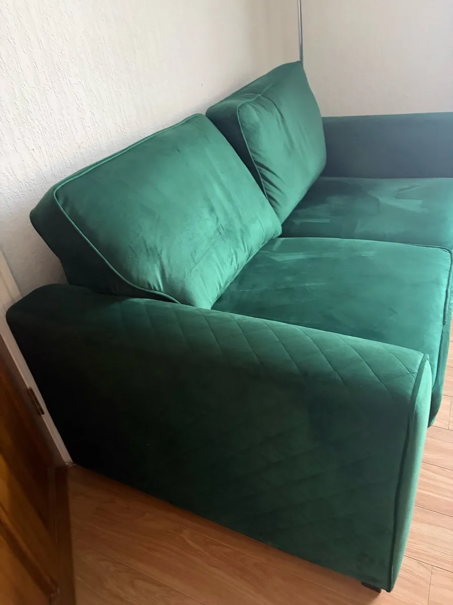 Large 2 seater velvet sofa - Image 2