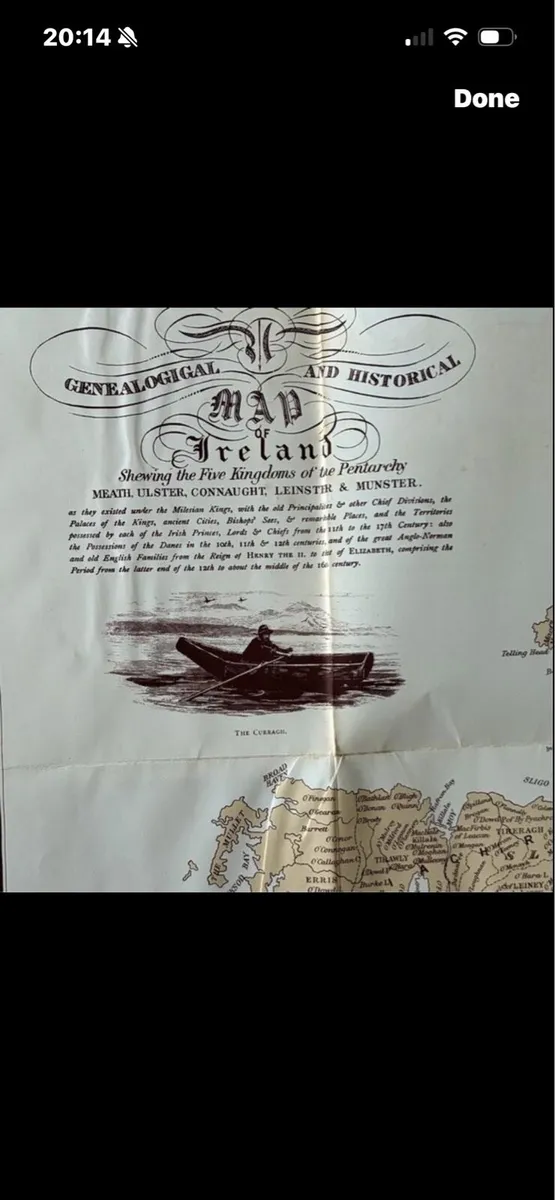 Genealogigal & Historical Map of Ireland 1968 - Image 1