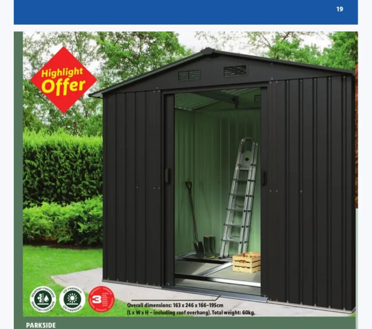 Metal Garden Shed with Sliding Door