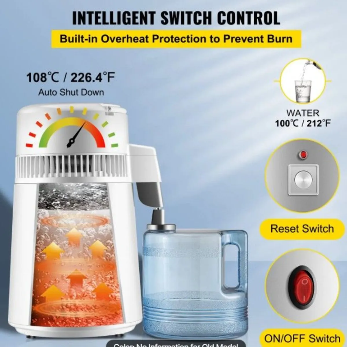 4L Stainless Steel Water Distiller – 750W Countert - Image 3