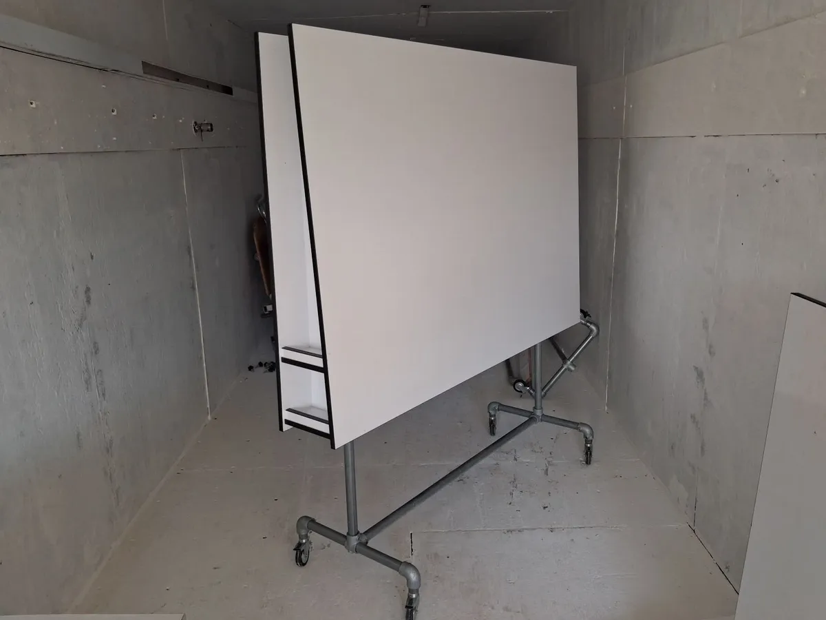 Delivery - 2 x Mobile White Boards Double Sided - Image 1