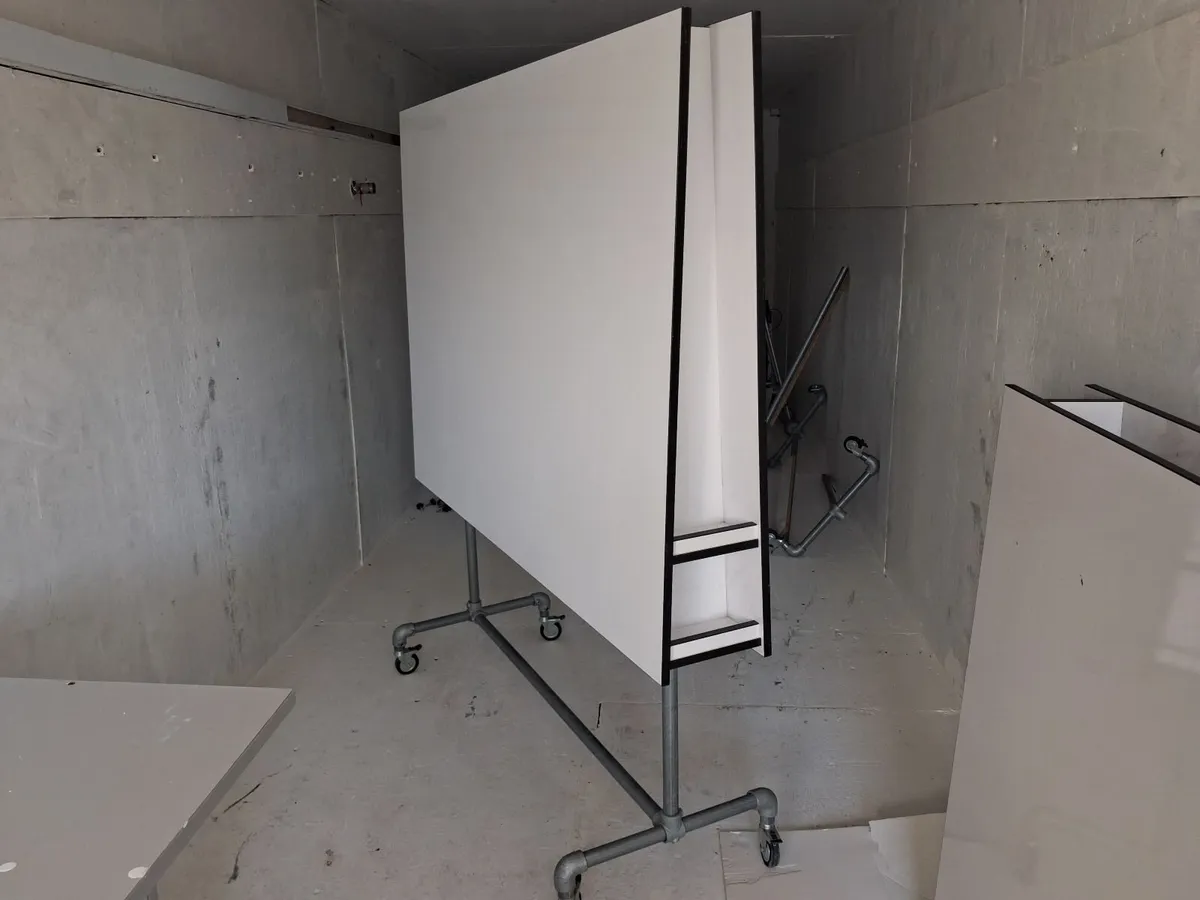 Delivery - 2 x Mobile White Boards Double Sided - Image 2