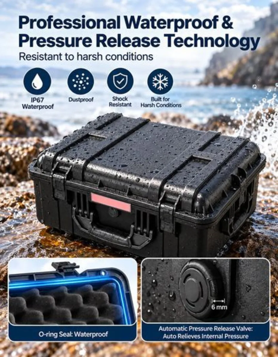 71L IP67 Waterproof Hard Protective Case with Whee - Image 3