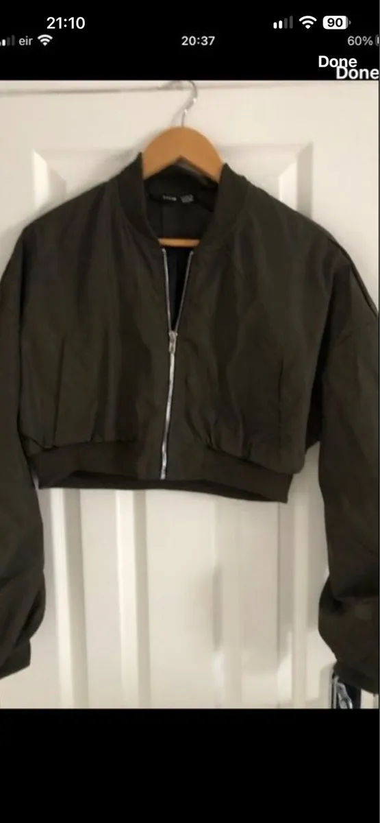 Ladies khaki green bomber jacket size S €5 - Image 1