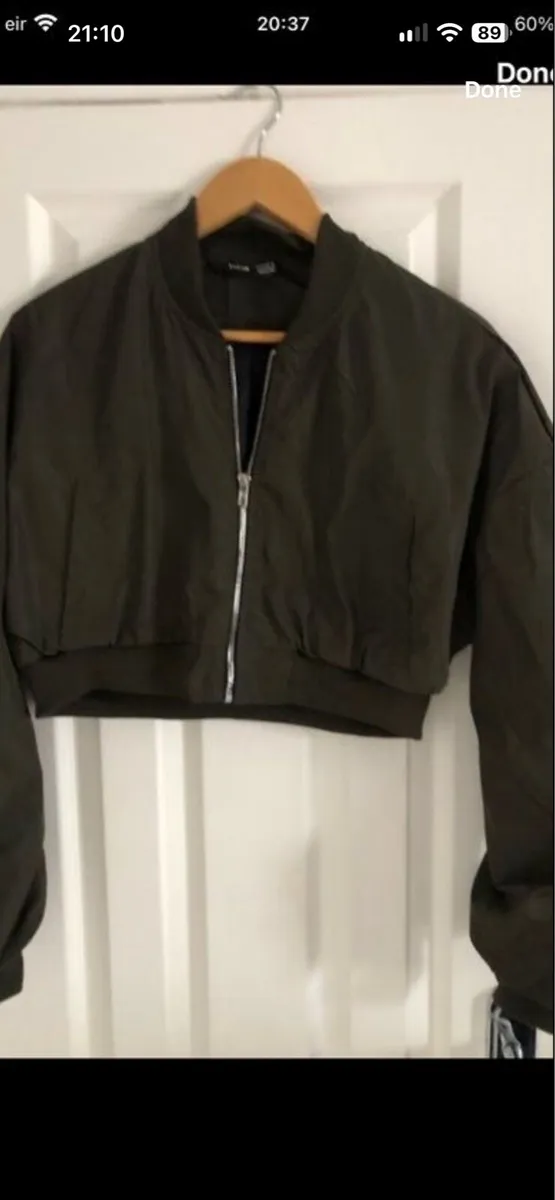 Ladies khaki green bomber jacket size S €5 - Image 3