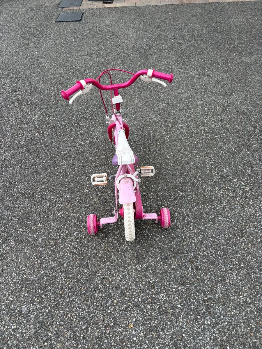 Girls’ Pink 12-Inch Bike with Stabilisers - Image 4