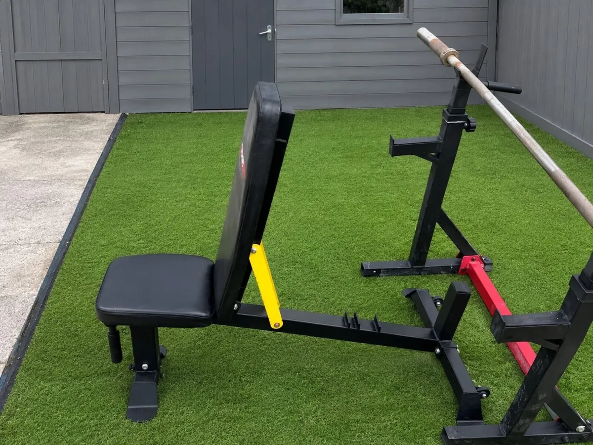 Bodymax adjustable bench + Rack & 15kg 6ft Olympic - Image 2