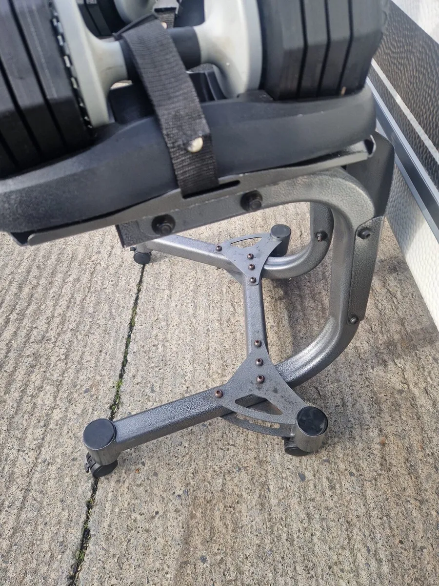 2.5KG TO 25kg fully adjustable dumbbells & stand - Image 2