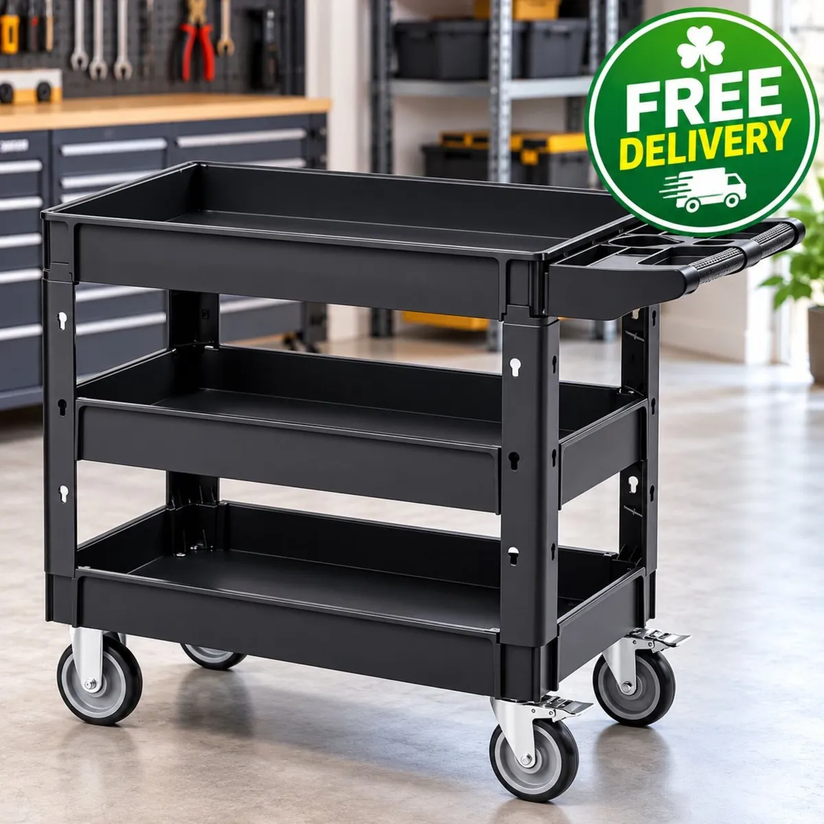 Heavy Duty 3 Tier Utility Service Cart 250kg Capac - Image 1