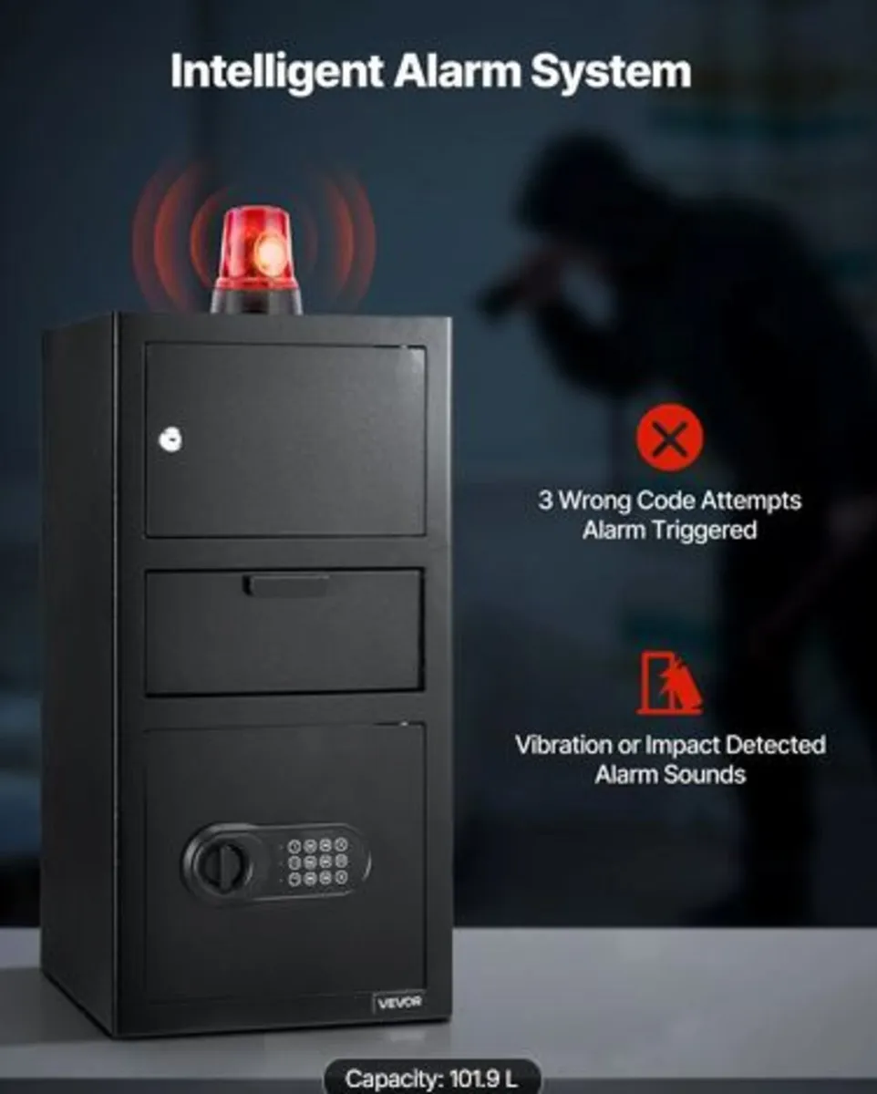 3.6 Cubic Feet Drop Safe,Large Capacity Front Drop - Image 4