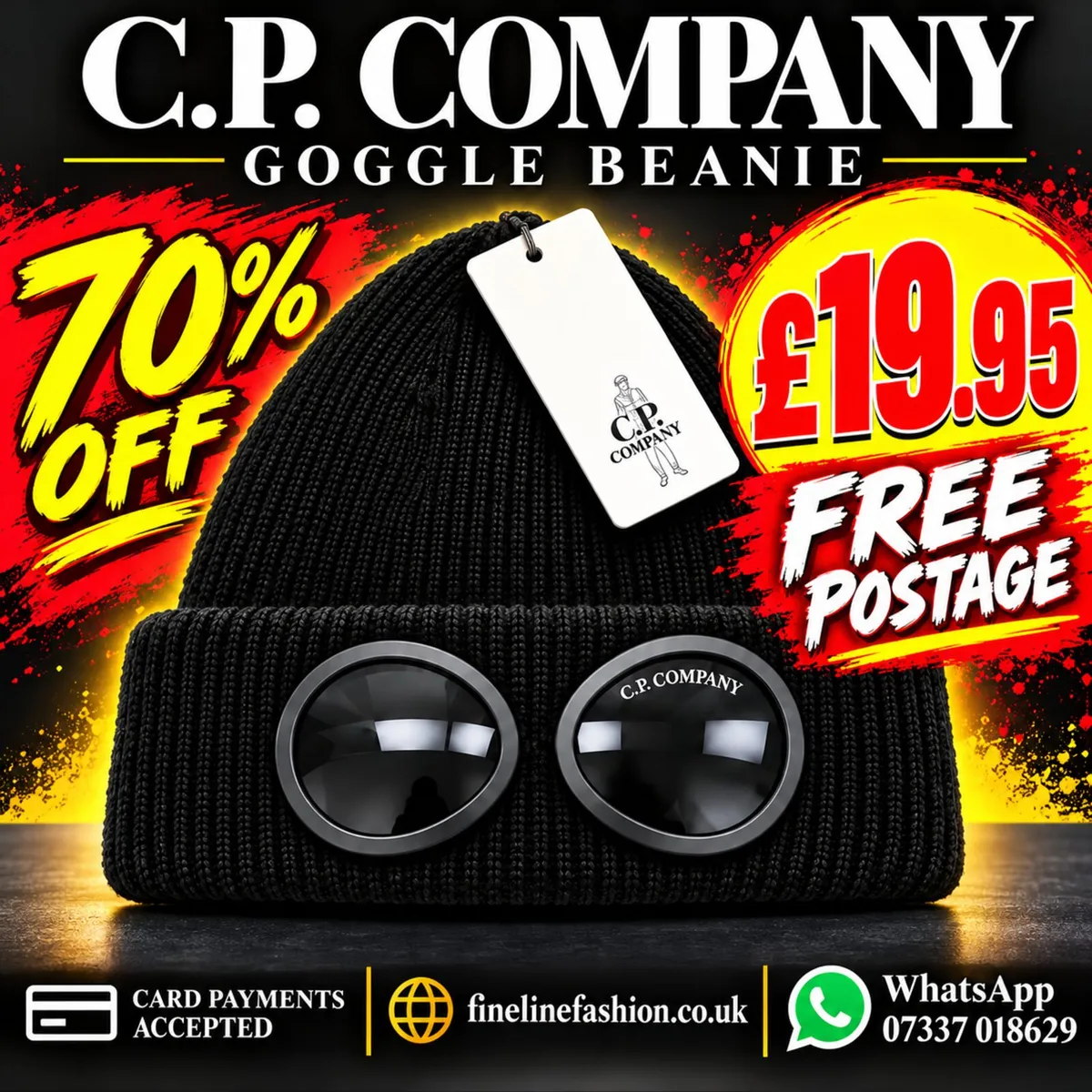 C.P COMPANY BEANIE HAT - Image 1