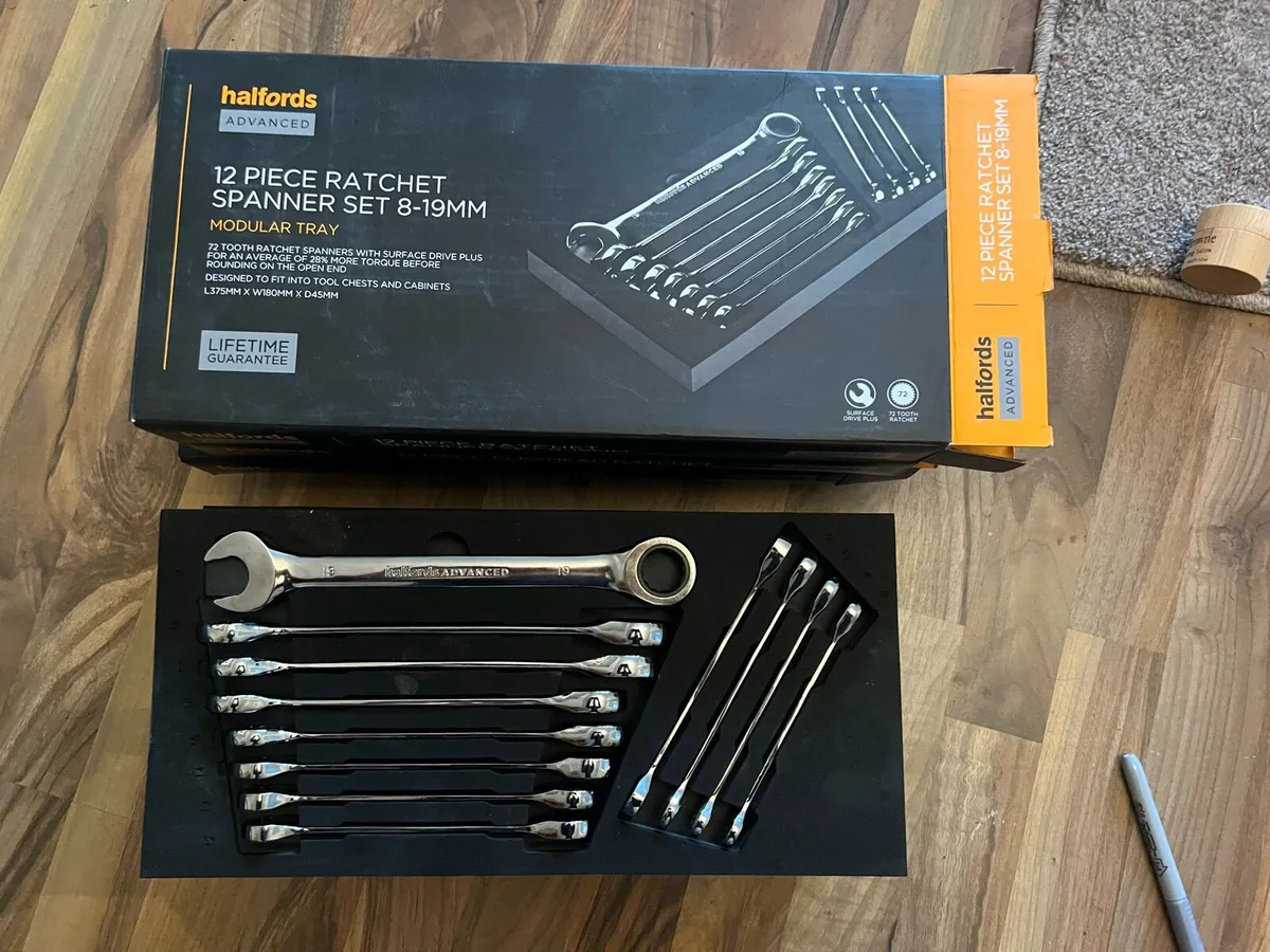12 piece ratchet spanner set 8-19mm