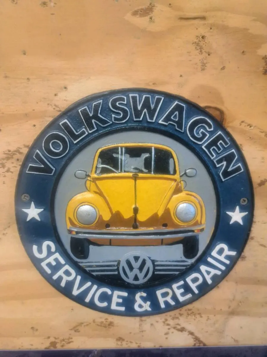 Volkswagen cast iron sign