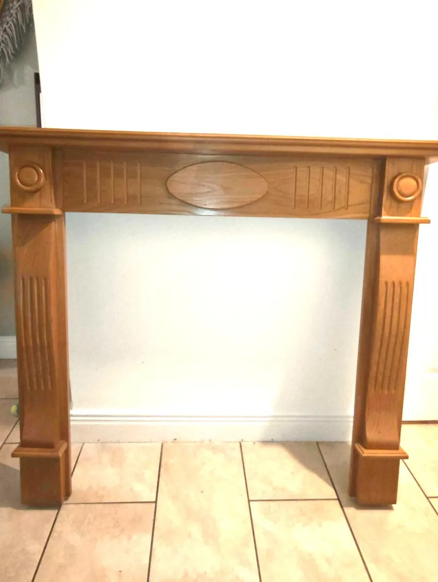 Traditional Wooden Fireplace Surround & Cast Iron - Image 2