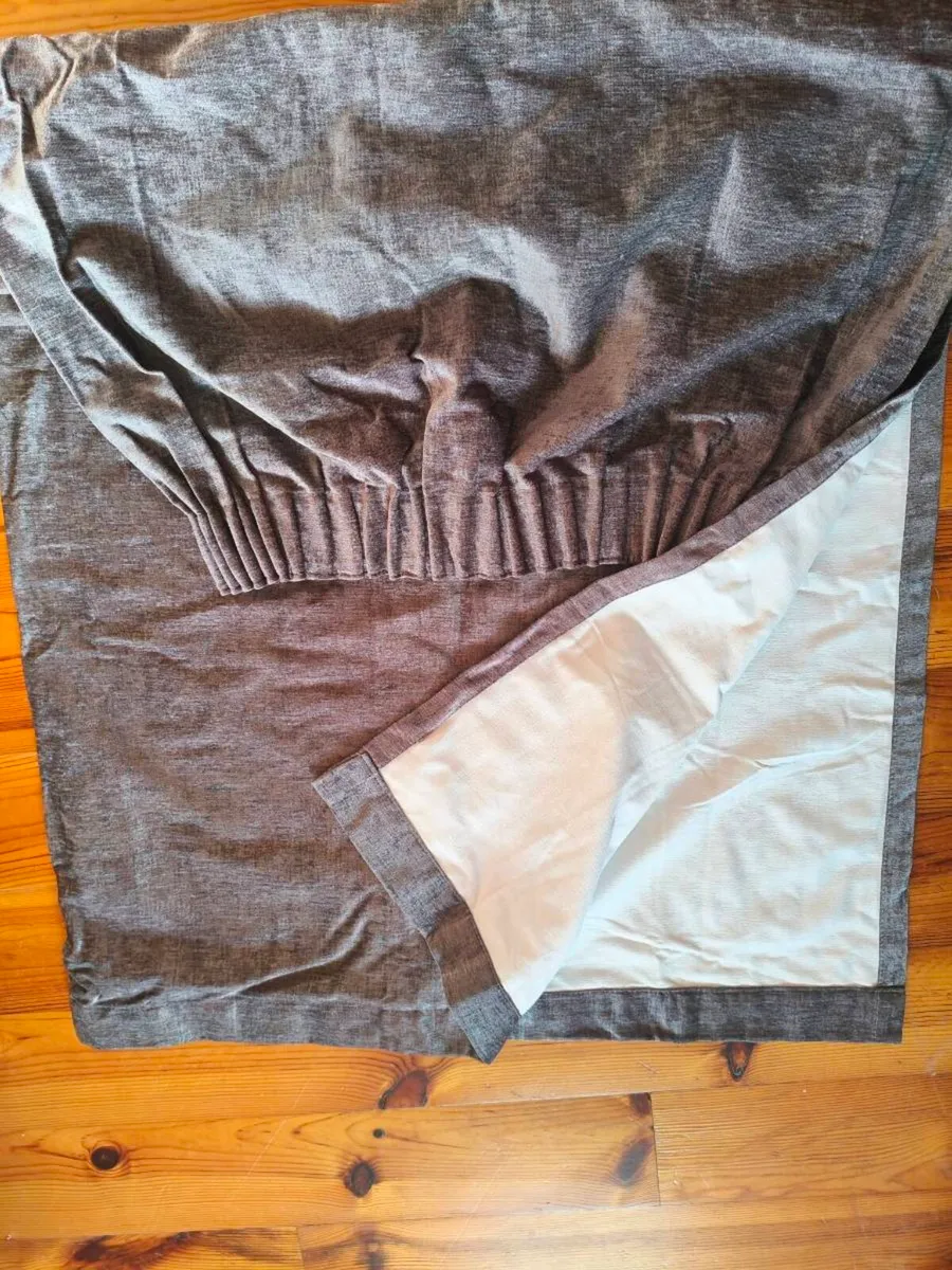 Beautiful new gray black out curtains 90/90 - Image 2