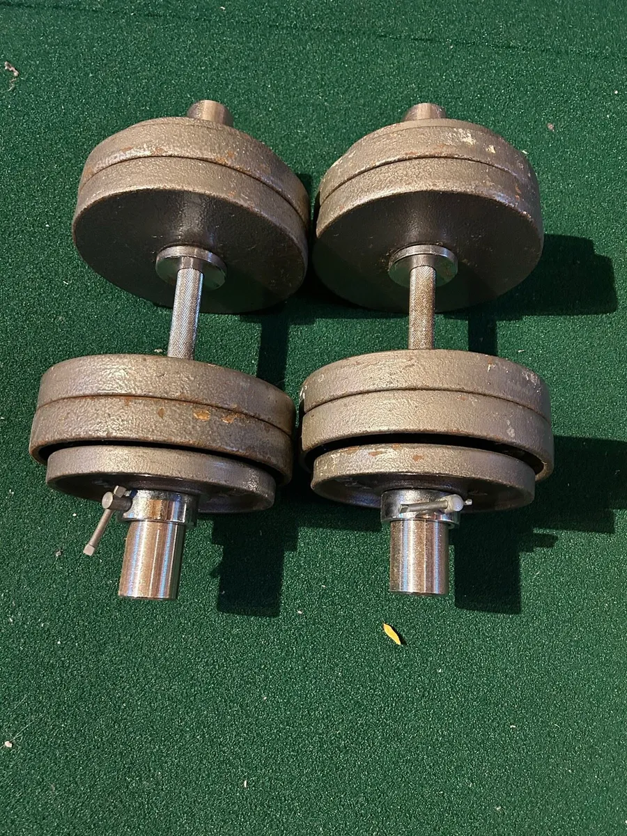 Olympic Dumbbells and plates - Image 3
