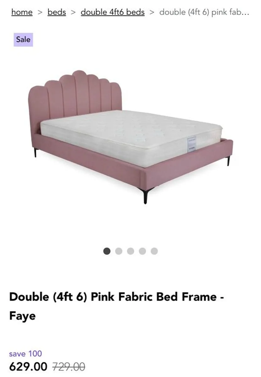 Double Bed & Mattress - Like New - Image 1
