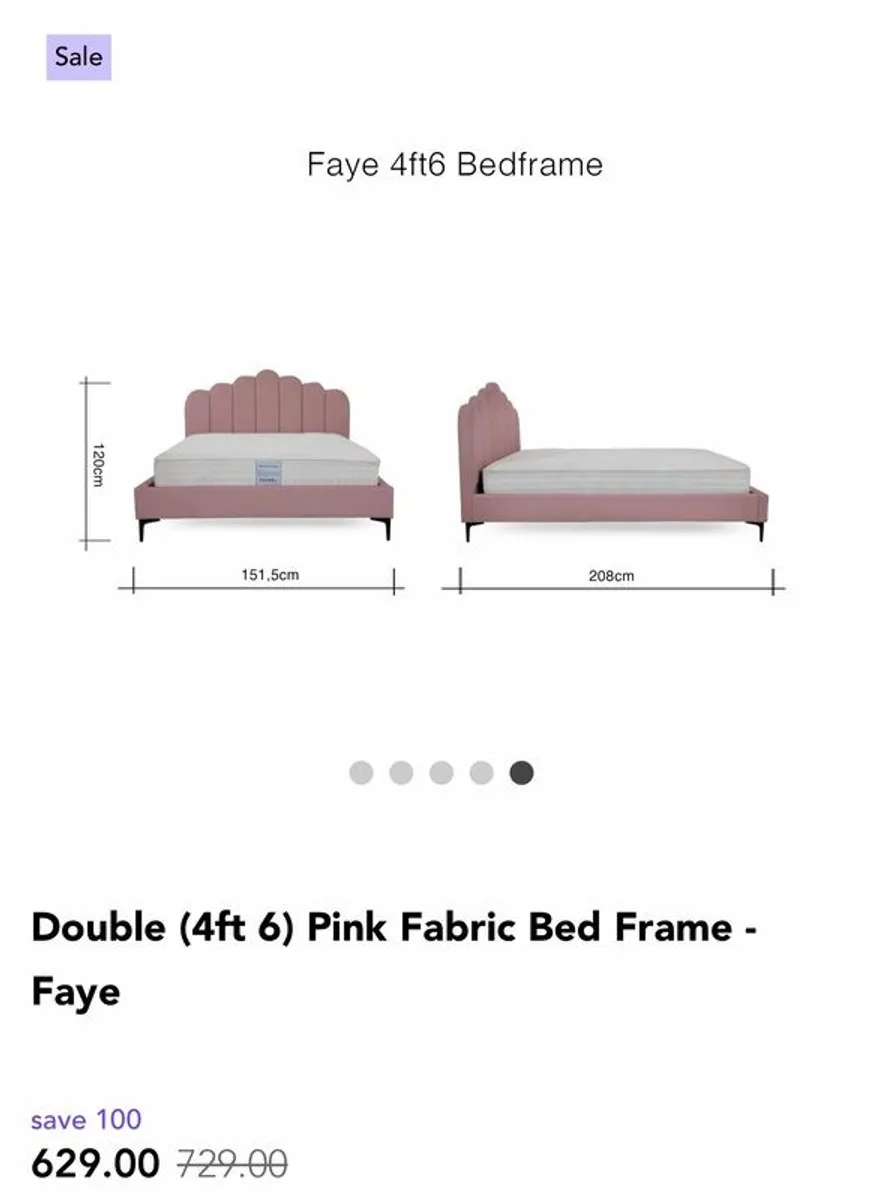 Double Bed & Mattress - Like New - Image 4