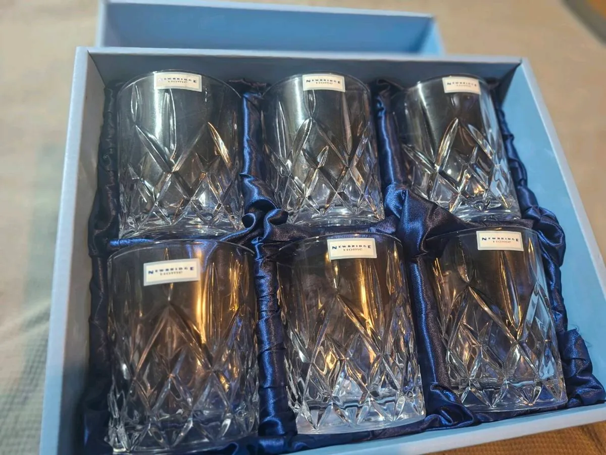 Newbridge Home Cut Crystal Whiskey Glasses - Image 1