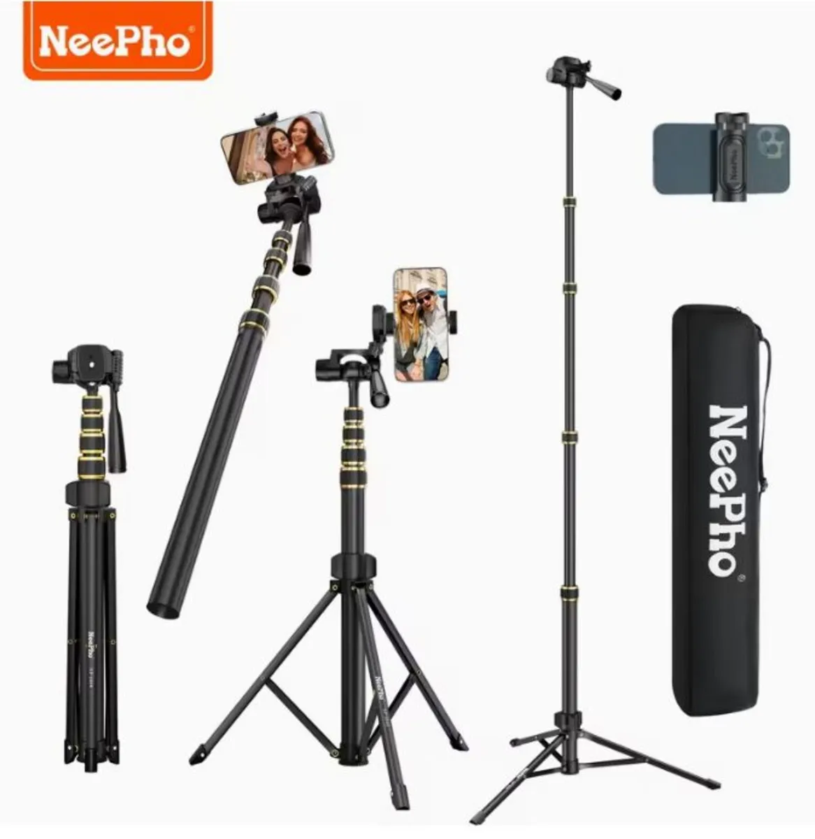 Professional Tripod Selfie Stick 210cm/82inch - Image 1