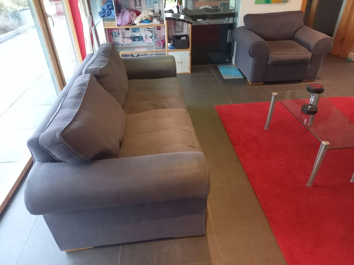 2-Seater Couch & Armchair - Image 1