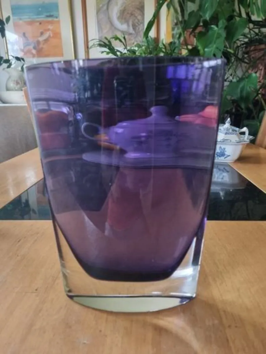 Flat vase Polish artistic glassworks " Krosno" - Image 1