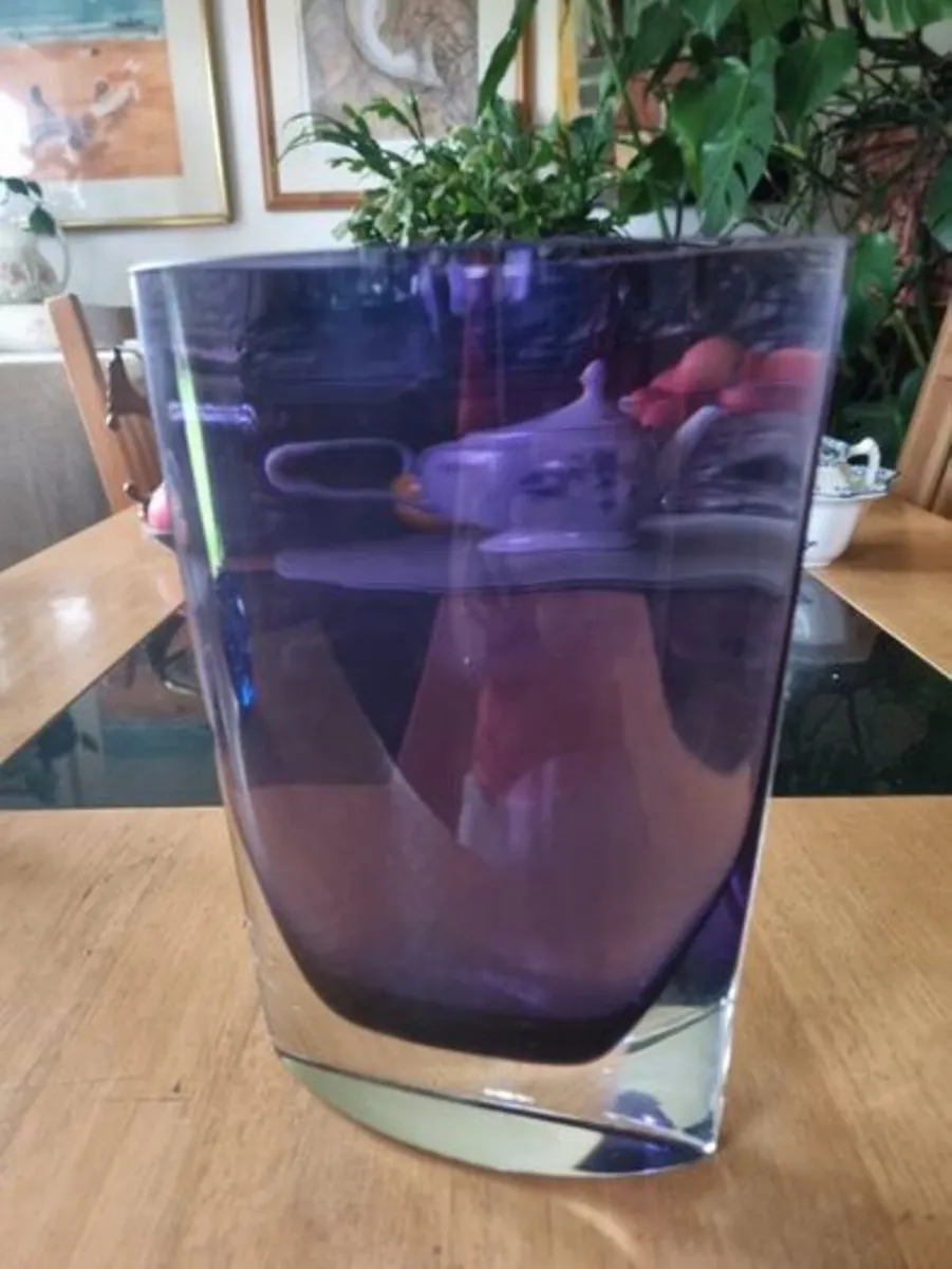 Flat vase Polish artistic glassworks " Krosno" - Image 3
