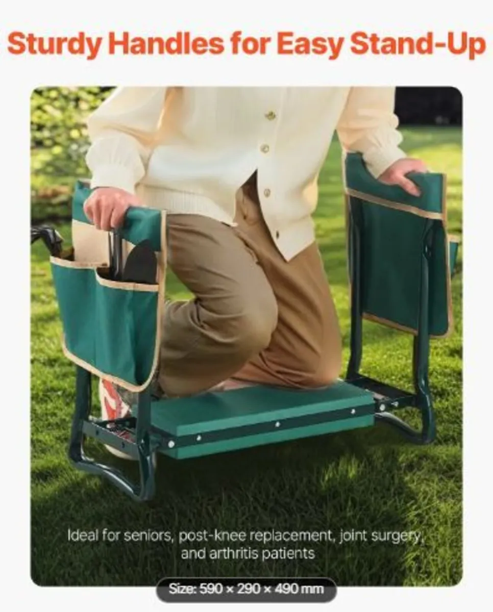 Garden Kneeler and Seat, 6 in Wide Kneeling - Image 1