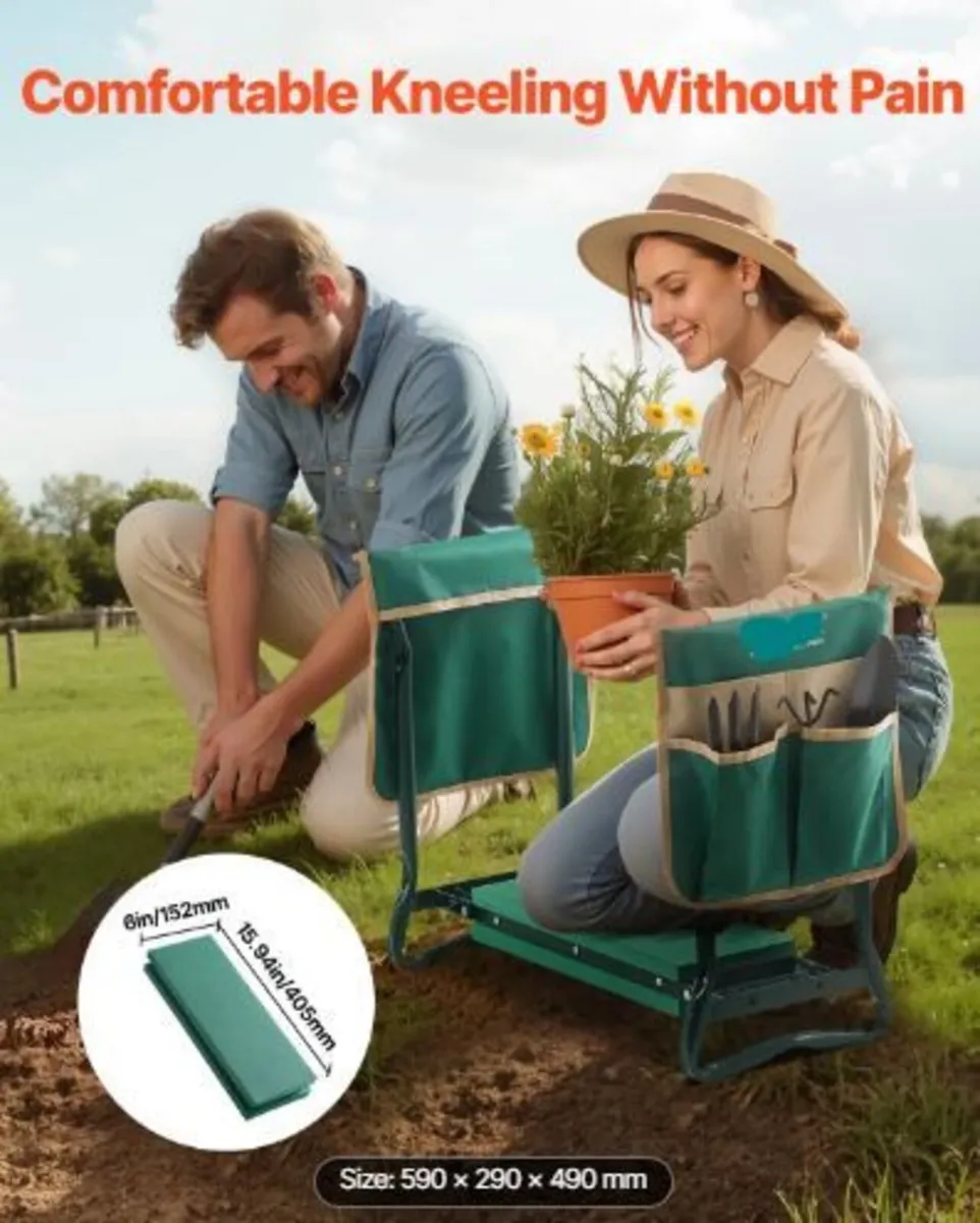 Garden Kneeler and Seat, 6 in Wide Kneeling - Image 2