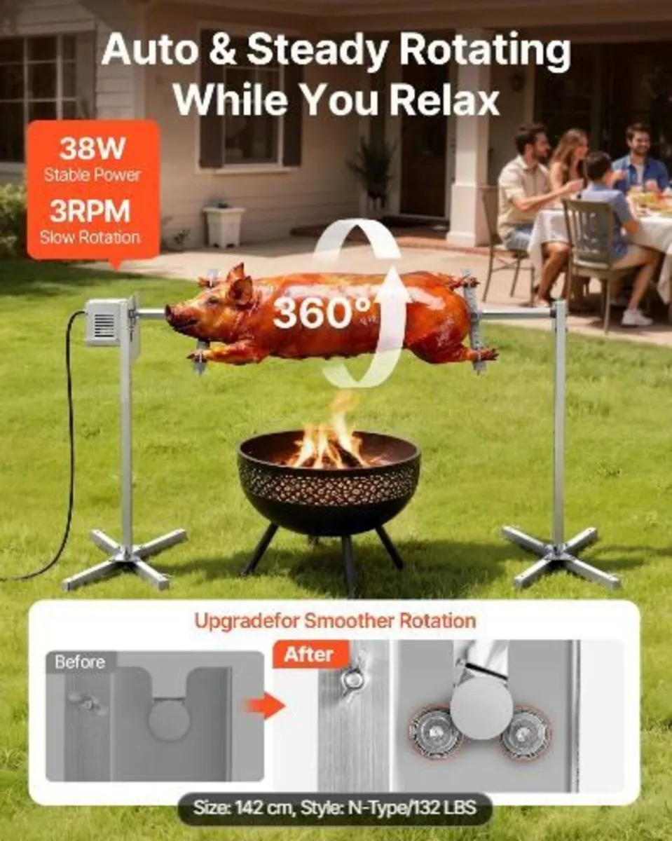 Rotisserie Grill 8 Level Height Electric - Image 3