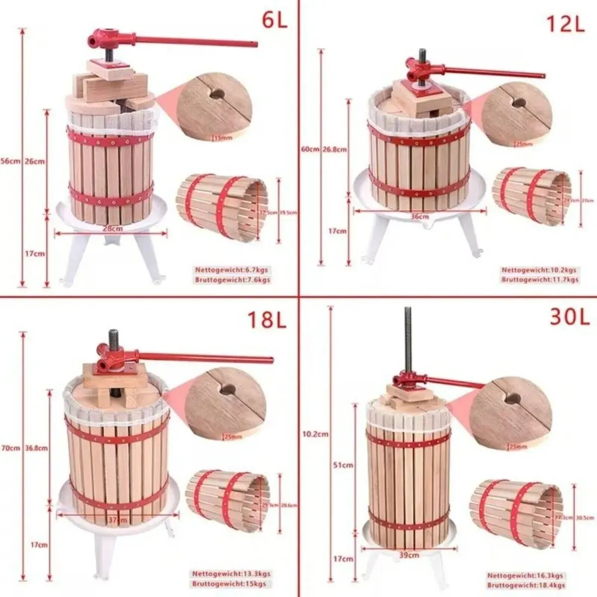 12L Apple and Grape Juice Extractor Press Machi - Image 4