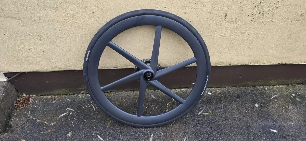 Carbon front road bike wheel only for sale - Image 3