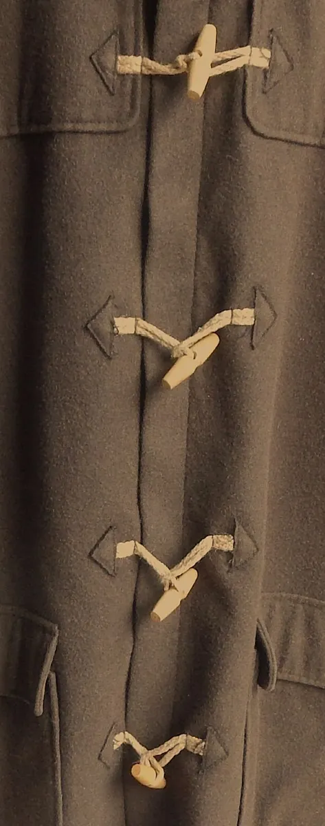 Gents Brown Duffel Coat with Zip & Toggles - Image 2