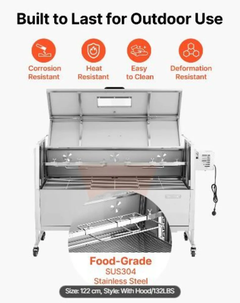 Rotisserie Grill 38W BBQ Outdoor - Image 3